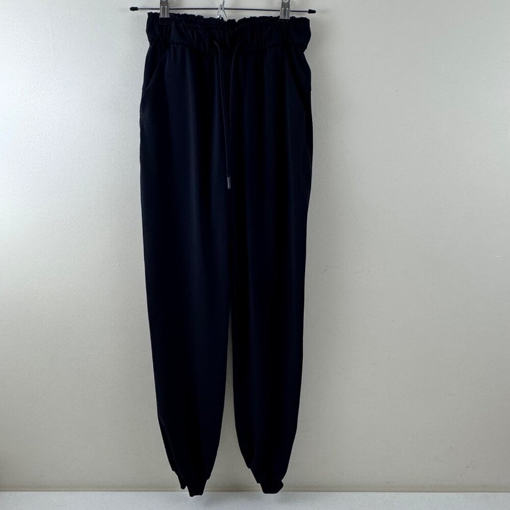 Lululemon Womens Black High Rise Stretch Drawstring Jogger Pants Size 2